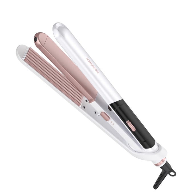 Double Layer Straight Hair Curling Iron Three Functions In One  210°C Constant Temperature Heating White 53W