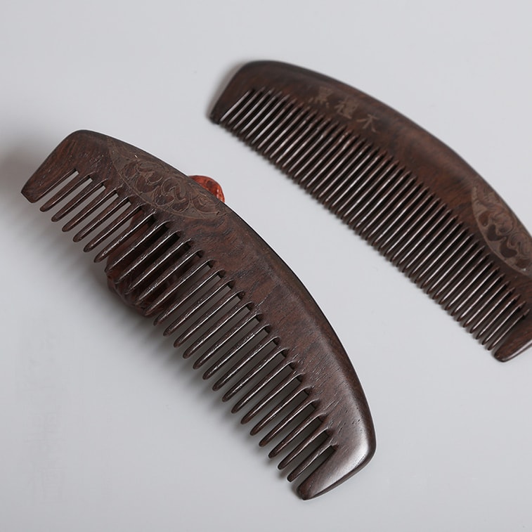Double Sided Printing Comb Sandalwood Comb Solid Wood Comb 4