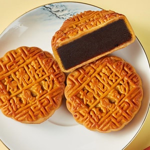 Rose Red Bean Paste Mooncake, 1 Piece 3.53 oz【Classic Cantonese Style】