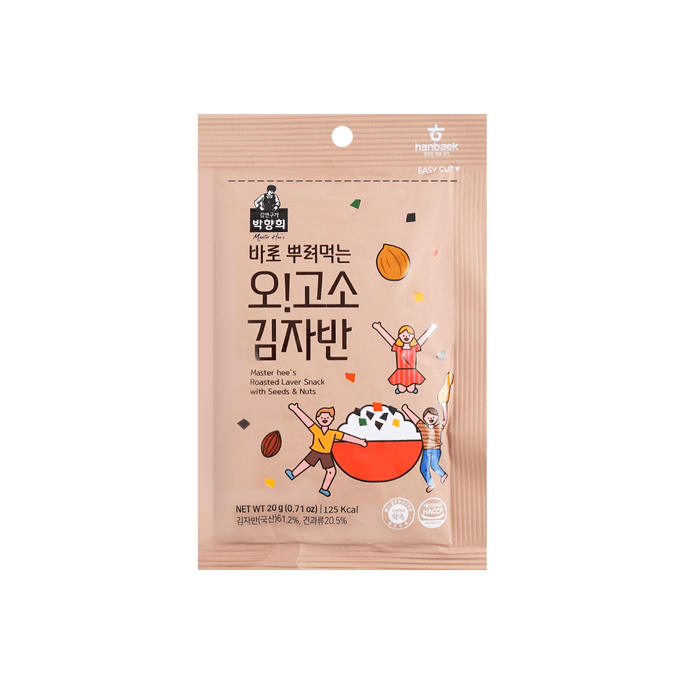韩国Master Hee's 朴香姬 拌饭海苔酥 坚果味 20g【爱上吃饭 get韩剧同款海苔拌饭】