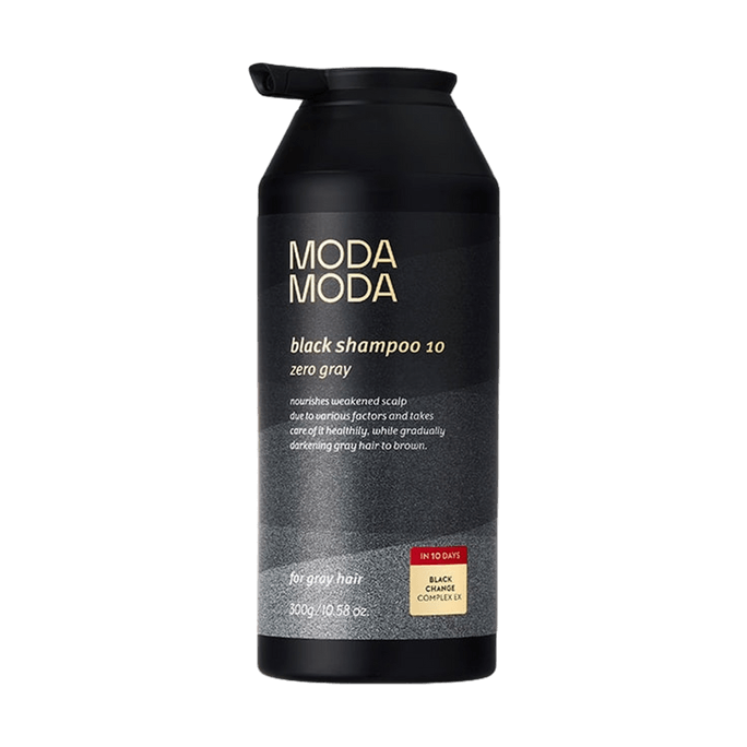 Zero Gray Black Shampoo 10, 10.58oz. - for Gray Hair Transition in 10 Days | Hypoallergenic, Anti-Hair Loss & Volumizing