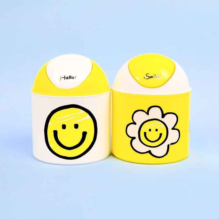 HELLO HOME Smile ミニ ダストボックス ゴミ箱 車や机用 ホワイト