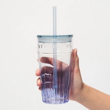 유리 텀블러 블루 그라데이션 473ml