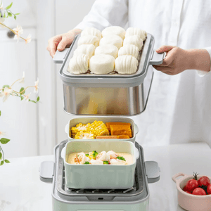 BUYDEEM北鼎 家用多功能电蒸锅 7档蒸煮时间 5L G5246 浅衫绿 【不含陶瓷蒸盘】