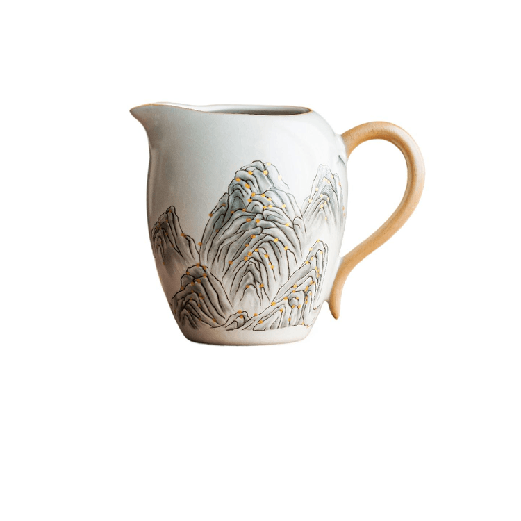 中国直邮】 一品仟堂千里江山汝窑公道杯匀茶器分茶器11.8*8厘米- 亚米