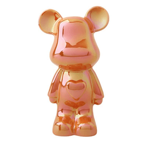 Beihanmei Light Luxury Violent Bear Ornament Jingdezhen Ceramic Violent Bear (Colorful Orange) 28 * 16 * 12cm