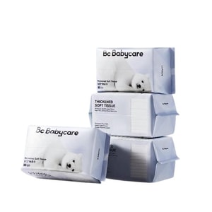 Babycare Bear Towel Dry and Wet Soft Towel 80 Pumps*4 Packs