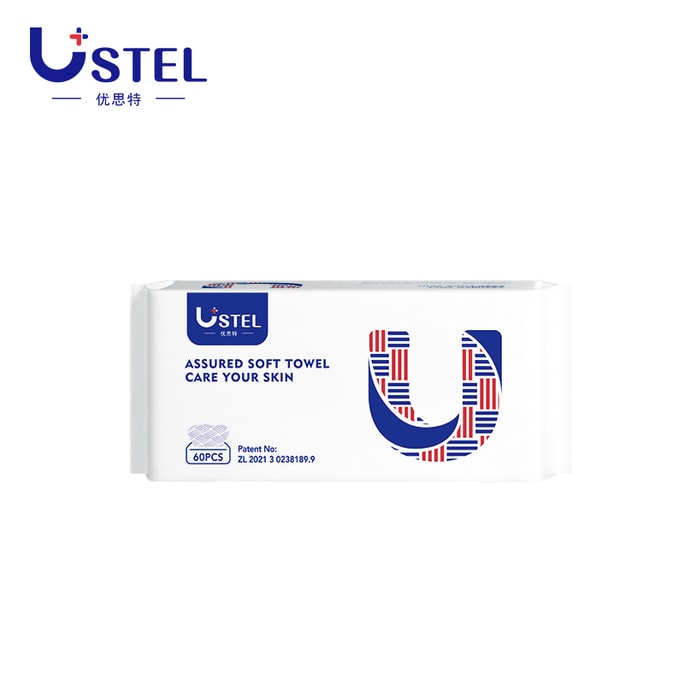 Ustel Assured Soft Towel Care Your Skin 20*22cm*60pcs/bag