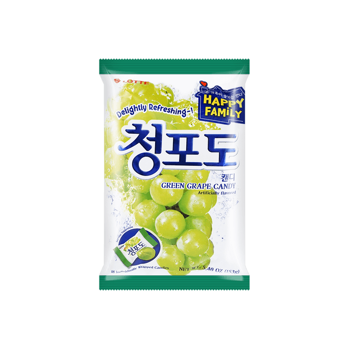 【纯纯葡萄味】韩国LOTTE乐天 青葡萄糖果 153g 硬糖