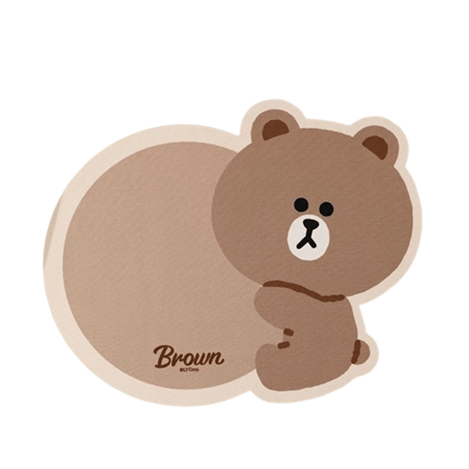 Brown Bear Mouse Pad Desk Mat Office Girls Wrist Rest Pad Silicone Non-Slip Mouse Pad Small Computer Mouse Pad Brown Bear Hug Style [Mouse Pad] 1 piece