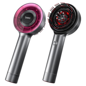 BREO倍輕鬆 頭皮按摩養髮健髮梳 上藥導入梳 經絡梳 紅外線光生髮儀 #深空黑 高級內斂 【易烊千璽代言 旺旺同款】