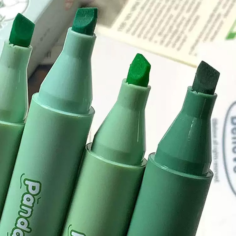 Cute Panda Highlighter Pen 4pcs 3