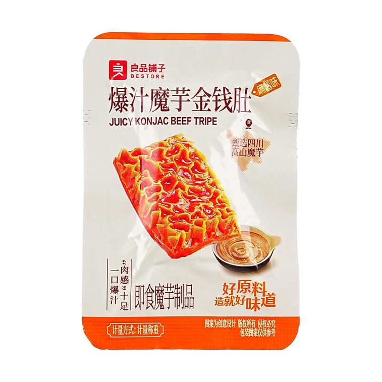 良品铺子 爆汁魔芋金钱肚 魔芋爽 麻酱味 300g 5