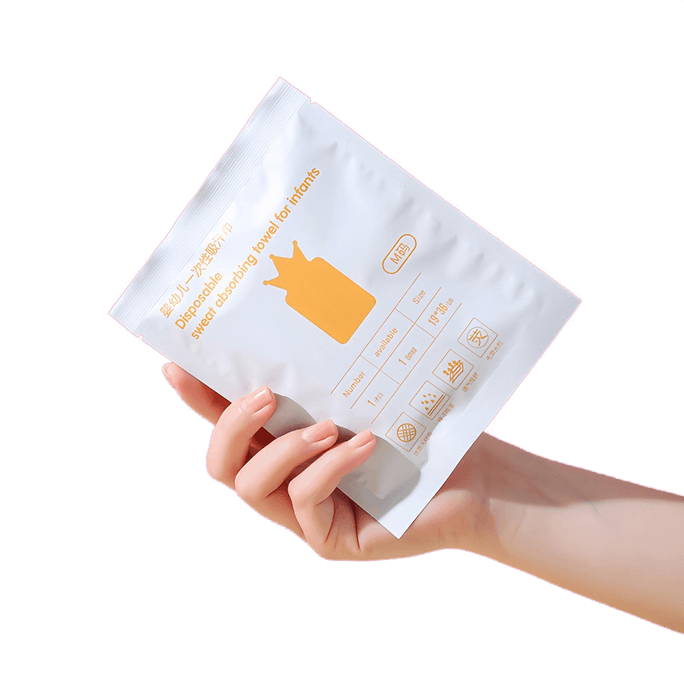   FaSoLa Life ベビー用使い捨て汗取りタオル 4枚パック 大きめパッド 汗取りタオル コットン素材 夏 子供用 必需品