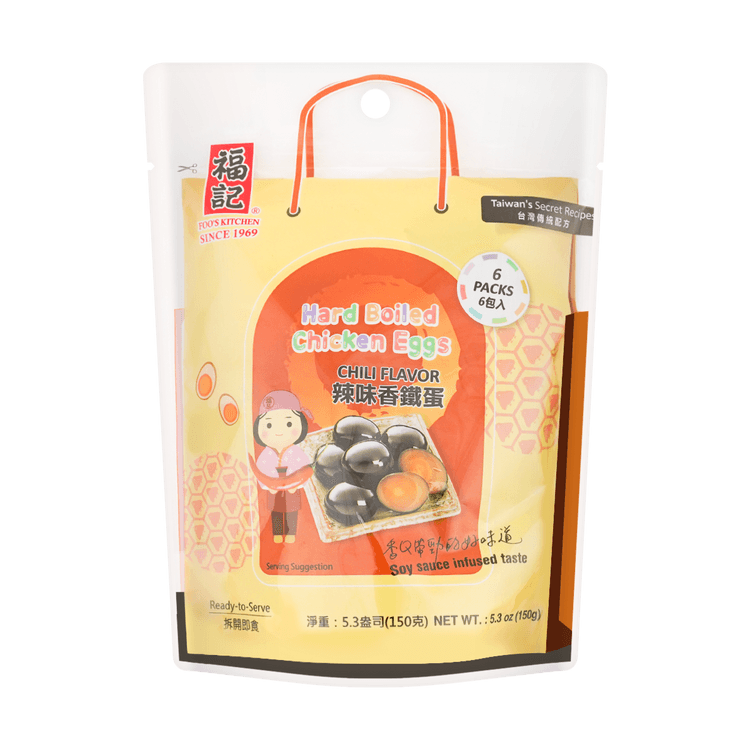 FUCHE フーチェ ゆで卵ピリ辛味 6個入 150g - Yami
