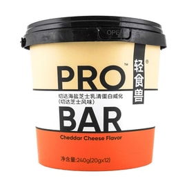 轻食兽 桶装蛋白威化棒 高纤代餐饼干 切达芝士海盐味 12条入 代餐零食 低卡早餐