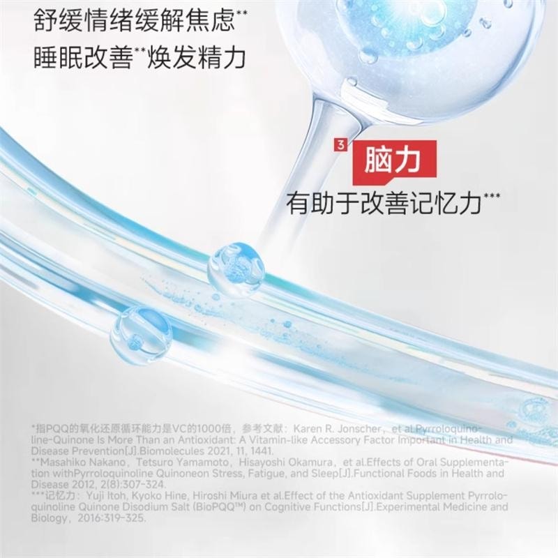 【中国直邮】 WONDERLAB 辅酶Q10保护心脏血管PQQ熬夜保健品软胶囊 60粒/瓶