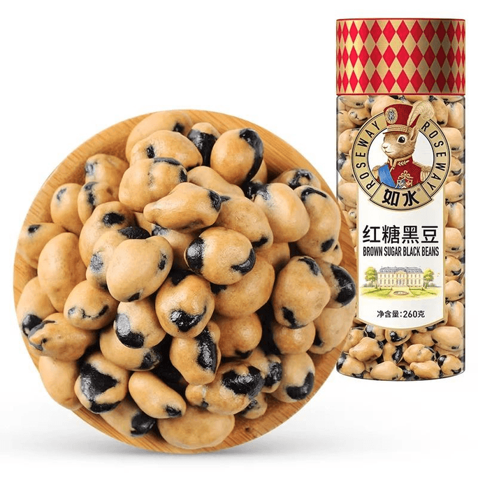 【中國直郵】 如水 紅糖黑豆年貨健康休閒零食酥脆即食炒貨260g*1罐