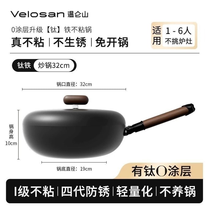 Velosan Titanium Iron Frying Pan 32cm