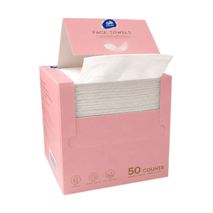 フェイスタオル 50枚入 【ウェット＆ドライ使用】【蛍光増白剤不使用】