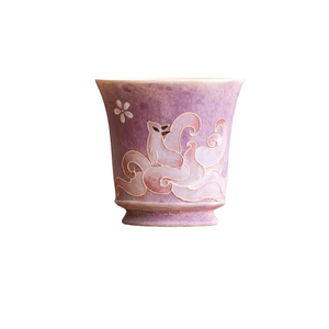 【中国直邮】 一品仟堂 紫雾九尾狐茶杯主人杯女士个人专用精致杯 凝香杯 6.8*6.7cm