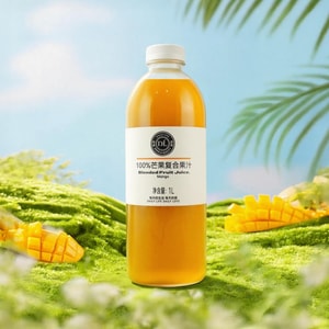 DL 100% Mango Blend Fruit Juice+Orange Juice, 33.81 fl oz*2【2 Combo Packs】【0 Sugar 0 Fat Low Calories】