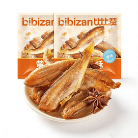 4 packs of little yellow croaker crisps, 48g in total – crispy dried small fish snack, ready to eat