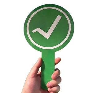 Right Or Wrong Hand Sign Travel Camera Movement Photo Props Food Evaluation Hand-held Sign Students 1Pc