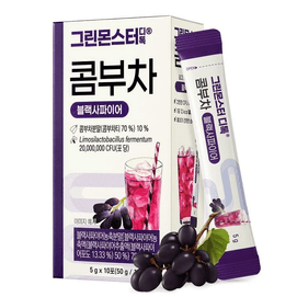 n D-Toc Detox Kombucha Black Jewel Grape Flavor Fermented Drink 10 Packs X 0.17oz Individually Packed Instant Tea