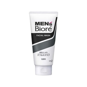 【日本直邮】KAO花王 BIORE 碧柔 男士黑色粗磨砂清洁控油洗面奶 130g