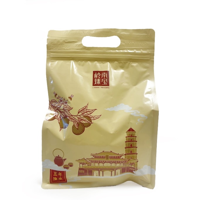 岭南臻宝 5年 五年陈皮 茶 不含咖啡因 零糖 零卡 汤料 火锅 伴侣 礼 170g