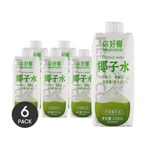 100% 코코넛워터, 11.2 fl oz *6【6팩】【 저칼로리 저당 무지방】