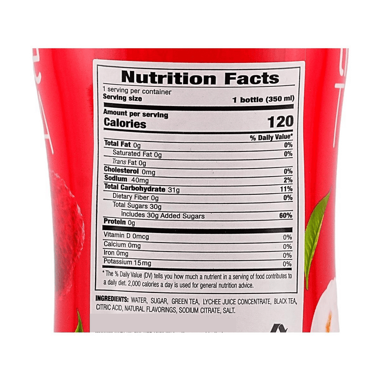 Natural Lychee Tea,Refreshing Fruit Tea 12 fl oz 4