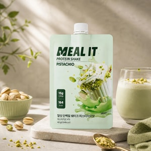韩国MEAL IT 蛋白质代餐奶昔 开心果味 1包/40g 健身减脂减肥 【每包含15g蛋白质】