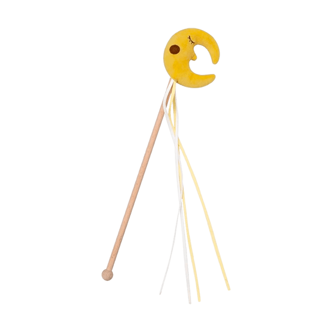 Cat Stick with Feather Bell Cat Toy Moon