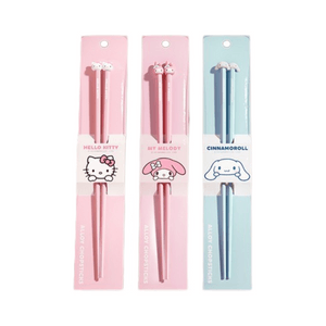 Sanrio Cute Alloy Chopsticks Household Hello Kitty My Melody Cinnamoroll 3Pairs 1Set
