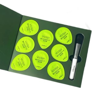 【中国直送】VOOLGA グリーンマッドマスク 毛穴洗浄 うるおい保湿 敏感肌対応 5g×8枚