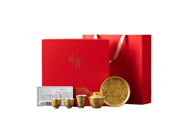 中国直送】故宮博物院文化創作商品：新着商品 - 龍飛海銀茶器セット（5