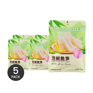 Pickled Pepper Bamboo Shoots, 7 oz *5【5 Packs】【0 Fat Low Calories】