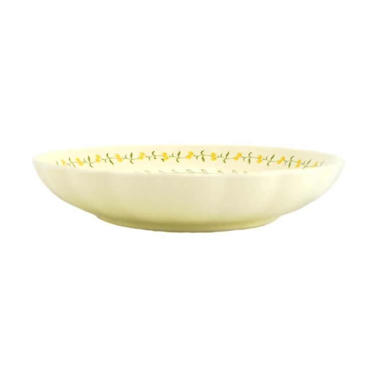 GOLDEN LION 日式田園風餐具 黃釉春意萌 17.8cm荷意盤 17.7*17.7*3.8cm 8
