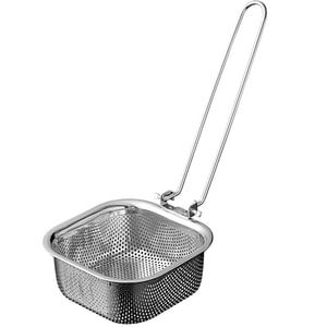 304 Stainless Steel Hot Pot Leaky Spoon With Hook For Cooking Noodles And Shabu Shabu Filter Chili Strainer Square Folda