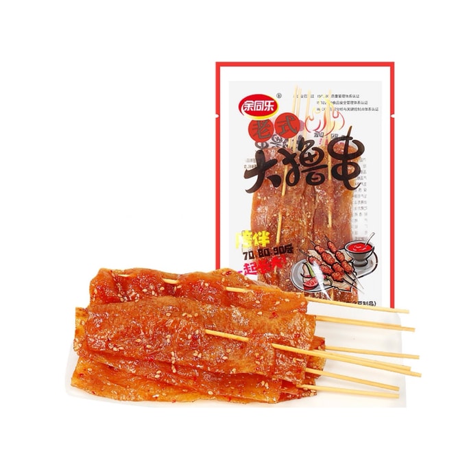 【甜辣鲜香 越嚼越香】余同乐 老式大撸串辣条 素食豆制品 香辣味 102g 【小卖部经典怀旧零食】