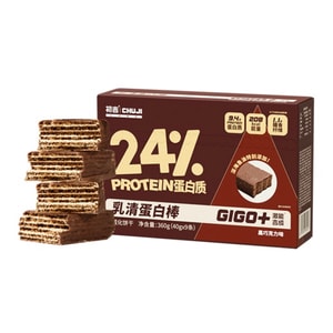 【中国直送】Chuji ホエイプロテインバー ミールリプレイスメント 低糖質 無精製パウダー 無脂肪 エネルギービスケット フィットネス 栄養補助食品 スナック ココア風味 360g/箱