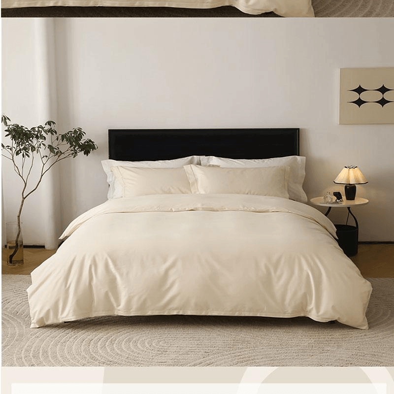 【中國直郵】 Lullabuy 臻柔100支新疆長絨棉床上四件組 米色-King Size