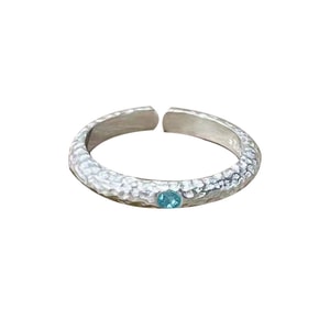  Fancy Jasmine 海藍寶拉絲戒指 韓劇女主角同款 療癒藍透光絕美 指圍自由調整超貼心 1件裝