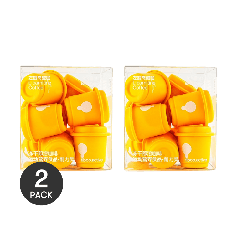 FIBOO 左旋肉碱咖 阿拉卡比豆黑咖啡冰美式 固体饮料冻干即溶咖啡粉无蔗糖 4g*10杯入  *2【2份超值装】 3