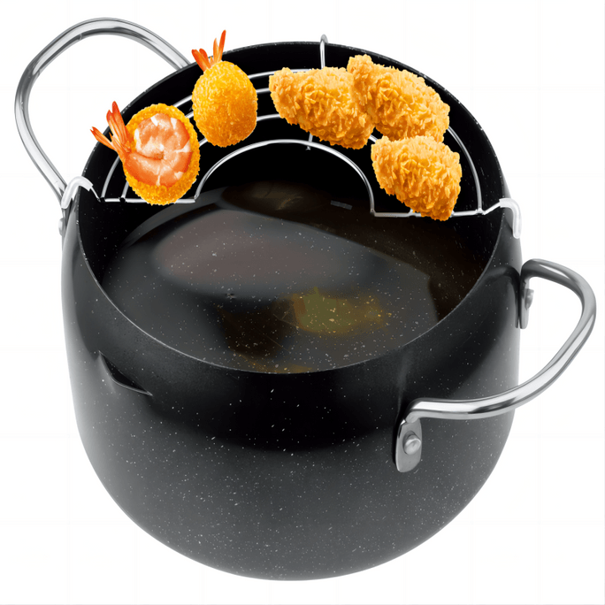 Qing Exhibition Tempura Maifan Stone Non-stick Deep Fryer