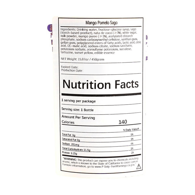 Mango Sago 15.9 oz *6【6 Packs】【0 Trans Fat】 6