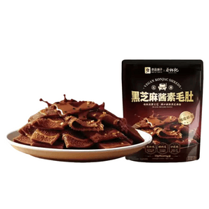 [중국 직배송] 량핀샵 & 차이린지 올드우한 핫 드라이 베지테리언 곱창 블랙 참깨소스 곤약 스트립 105g, 참깨소스로 맛을 낸 매콤한 스트립, 야식이나 간단한 요리에 제격 [진한 참깨소스, 바삭한 식감]