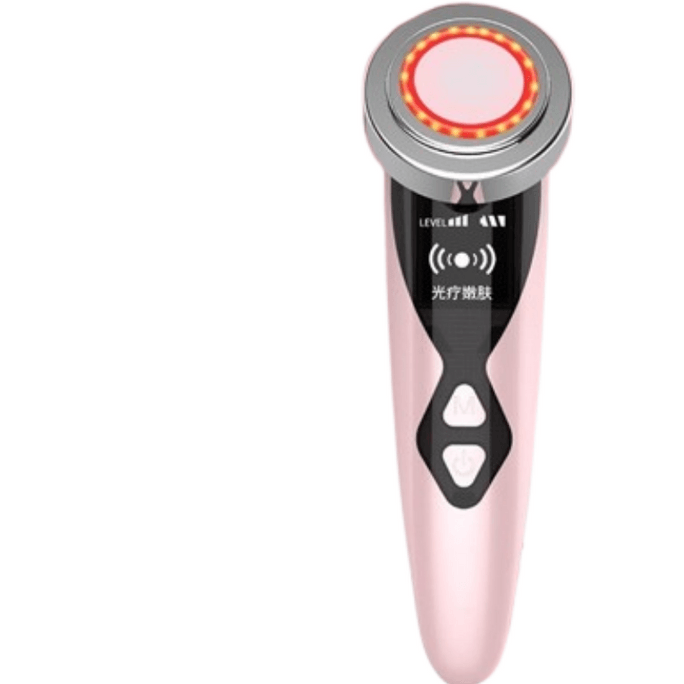 【中国直邮】 Mericle 美容仪器家用脸部洗脸毛孔清洁提拉紧致导入仪  樱花粉 1个